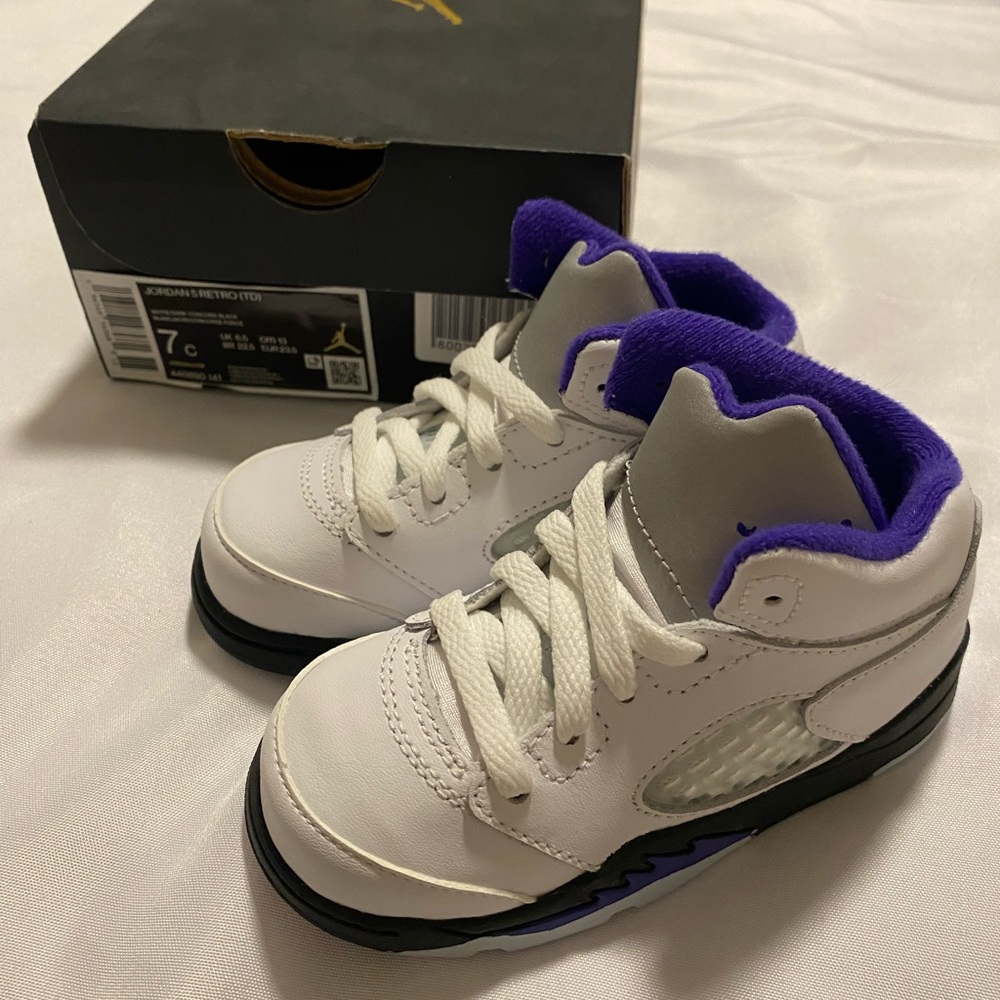 Jordan 5 Retro in White and Purple